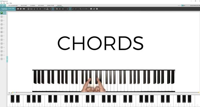 playground sessions training showing chords